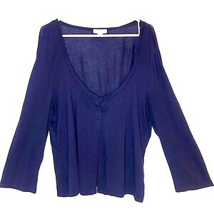 BOGO SALE Coldwater Creek Blue Tunic Shirt Lightweight Cardigan